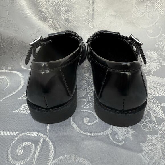 Madden Girl Moccha T-Strap Mary-Jane Patent Black Tailored Loafers Shoes Size 7 - Picture 5 of 7